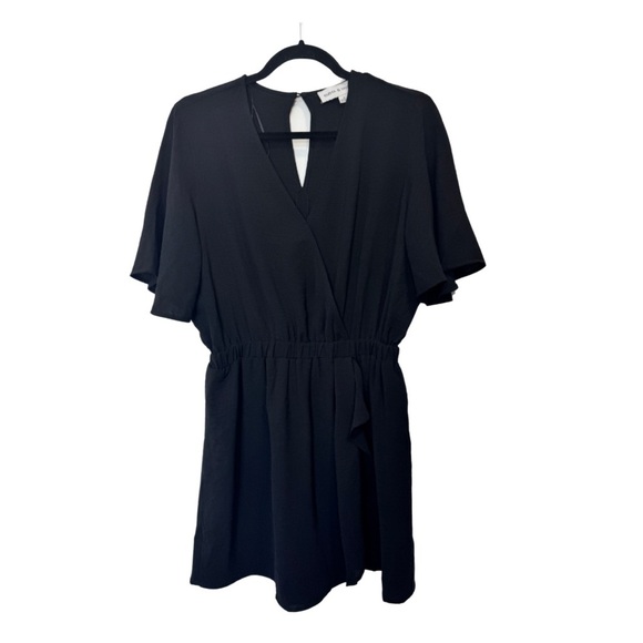 Emma & Michele V-Neck Short Romper Black - Picture 2 of 13